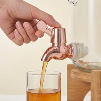 Glass Bottle Tap and Dispenser Tap with Lever Handle, Food-Grade Reusable Bottle Tap Faucet, Detachable Spout for Home Bar Water Jug Use