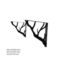Black Tree Branch Shelf Bracket Metal Decorative Shelf Support Bracket Rustic House Decoration Vintage