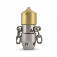 Rotating Sewer Nozzle Compact Cleaning Tip Steel Drain Cleaning Nozzle for Homeowners