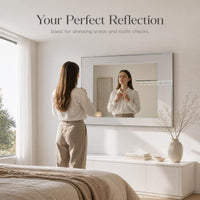Art Gallery Cardboard Decorative Wall Mirror with Aluminum Alloy Frame for Living Room Hallway