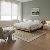 Wipeable French Design Floor Mat Waterproof Retro Design Floor Carpet Long-Lasting Low Pile Rug Kids & Pets Friendly for Living Room