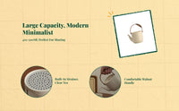 Ceramic Tea Set with Large Teapot, Portable Handle