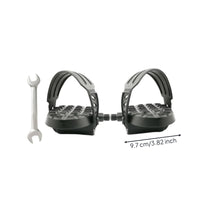Textured Exercise Bike Pedals Threaded Pedals with Cage Universal Fit Compatible for Home Gym