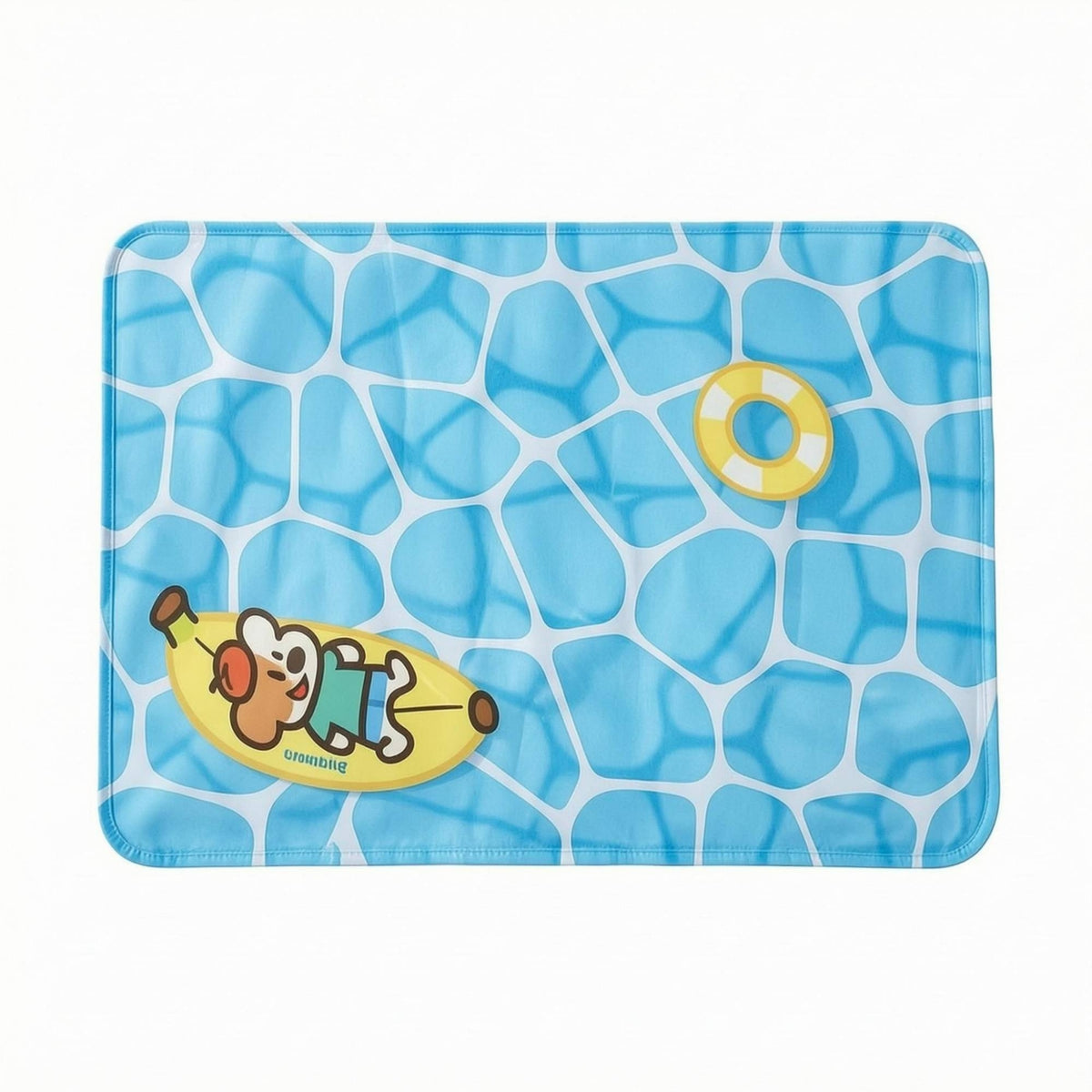 SAP Gel Pet Cooling Mat PVC Composite Summer Pet Pad Pool-Inspired Print Cat Cooling Pad Sealed Edge