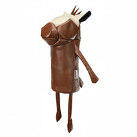 PU Leather Golf Wood Cover Stitching Cartoon Golf Headcover Stain-Resistant PU Leather Wood Cover