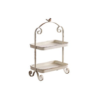 Two-Tier Tray Stand Distressed Tiered Tray Stand Rustic for Decorators, , Entryway