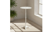 Cast-Iron Plant Stand Metal Flower Stand with Tri-Footed Base Plant Pedestal with Scroll Pattern Decorative Display Planter