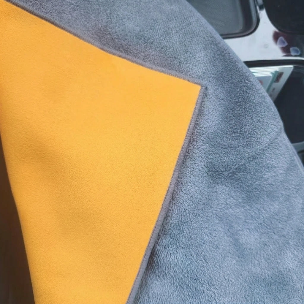 Double Layer Microfibre Cloth and Car Drying Towel, 30cm x 30cm Microfibre Cloth, High Absorption Bound Border Household Cleaning Tool