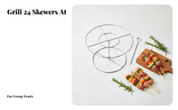 Detachable Design Round Air Fryer Skewer Rack High-Temperature Resistant Vertical Skewer Stand Long-Lasting for Party Hosts, BBQ
