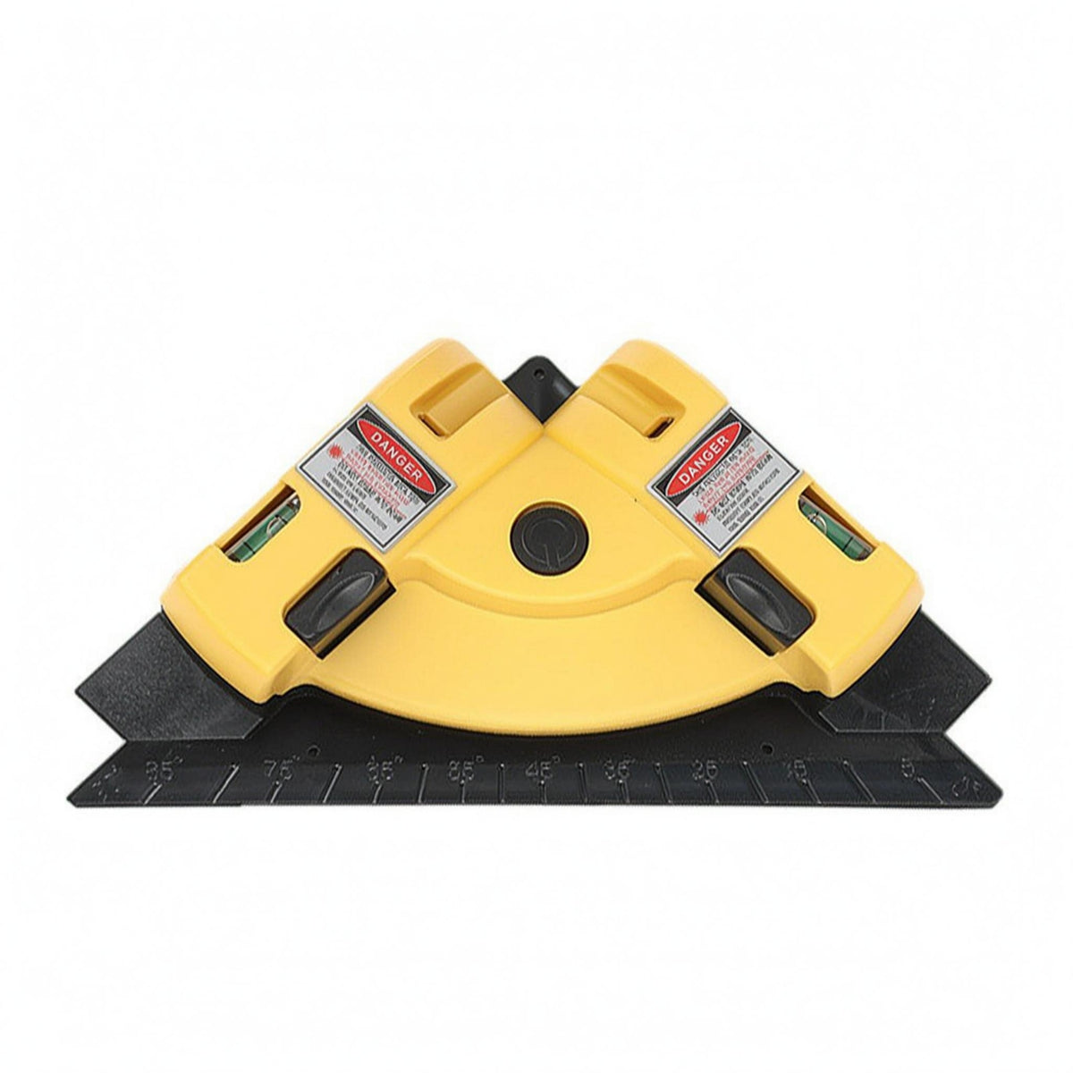 Measurement Markings Bubble Level Ruler Black Base 90-Degree Laser Level