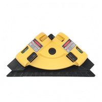 Measurement Markings Bubble Level Ruler Black Base 90-Degree Laser Level