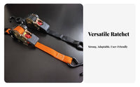 Tangle-Tangle-Less Automatic Tie-down Strap Rust Resistant Hooks Automatic Retracting Tie Downs Easy Release Mechanism for Movers