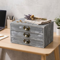Wooden Tabletop Organizer with Drawers Rustic Tabletop Chest of Drawers Desktop Cabinet Vintage Drawer Organizer Farmhouse