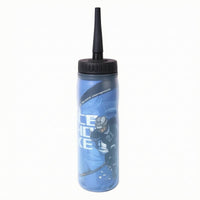 Ice Hockey Bottle Black Ribbed Cap Hockey Water Bottle Tall Narrow Shape Easy Drinking for Athletes