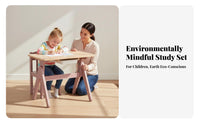 Early Education concentration Adjustable Table and Chair Group Multi-Functional Adjustable Square activity station Minimalist Design kids' Study Set Child-Safe for Preschoolers, Toddlers, educators, Kindergarten, Playroom, Nursery, Daycare