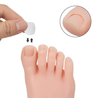 Nail Art Training Foot Realistic Design Silicone Practice Foot Lifelike Texture for Beauty School Students
