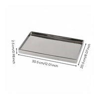 Pewter Ceramic Tray Luxury Nordic Aesthetic Storage Plate Elegant Design Ceramic Vanity Tray for Dresser, Washroom, Entryway