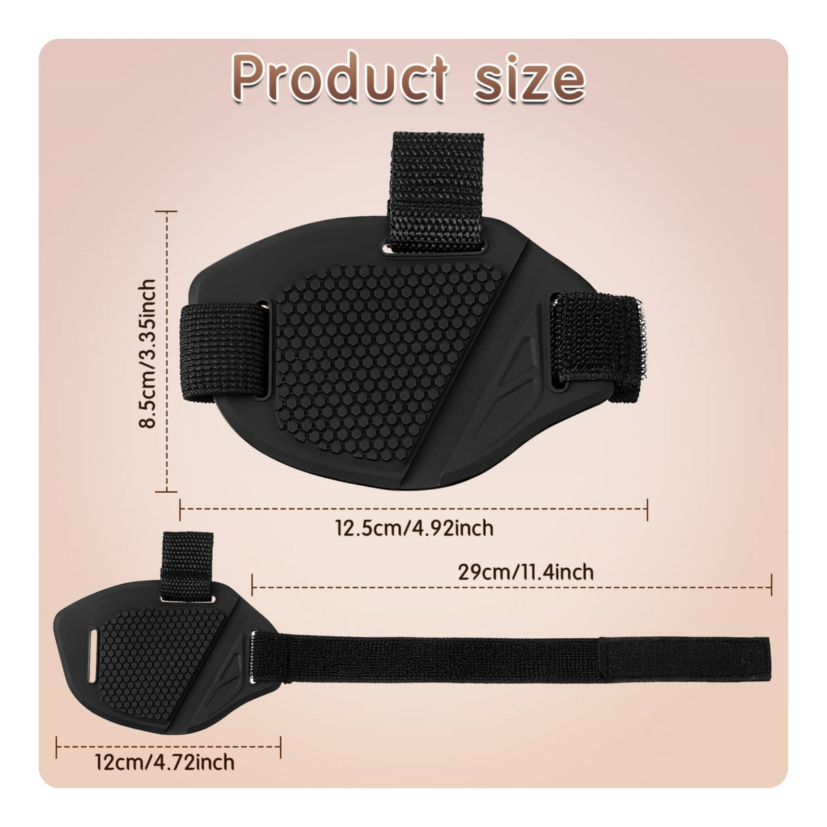 Anti-Slip Motorcycle Gear Shoe Protector Textured Motorcycle Shoe Protector Pad Hook-and-Loop Straps Boot Cover Reinforced for Motorcyclists