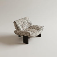 Solid Wood Retro Single Sofa Hotel Design Single Sofa Chair Upholstered 1 Piece High-Density Foam for Living Room