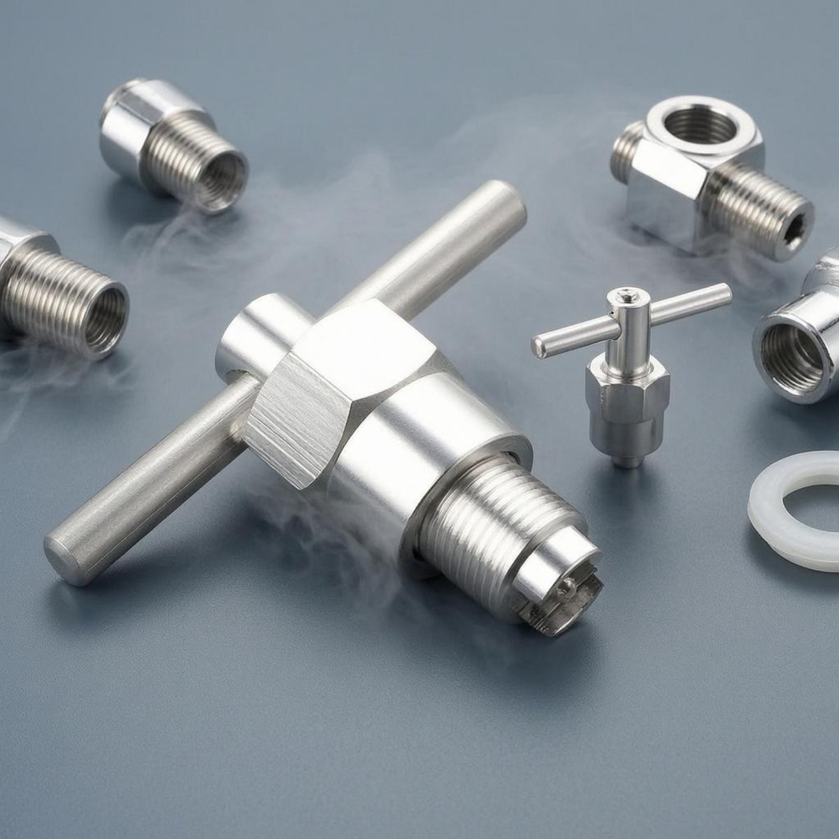 Aluminum Alloy Faucet Wrench Threaded End Faucet Seat Wrench Silver Plumbing Tool Compact