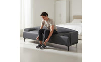 Multi-Purpose Bed End Bench with Backrest Comfortable Sponge Filling Minimalist Bedroom Bench Wear Resistant Home Furniture for Entryway, Cloakroom, Living Room