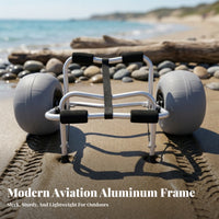 Folding Kayak Cart Multi-Surface Portable Boat Carrier Foldable Kayak Cart for Sand, Beach