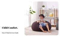 Washable Cover children's Lazy Sofa Frameless Design Convertible Bean Bag Sofa Lightweight childs' Furniture Versatile Seating for Toddlers, Girls, Parents, Kindergarten, Playroom, Reading Nook, Bedroom