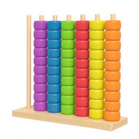 Wooden Peg Board Bead Game Fine Motor Bead Matching Toy Matching Toy Preschool Wooden Peg Board Smooth for Toddlers, Playroom