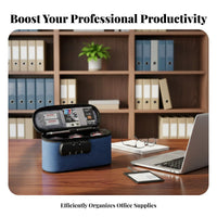 Stamp Storage Case with Lock Water Portable Company Seal Organizer Shockproof Document Lock Pouch for Business Owners, Professionals, Bank