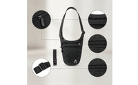 Anti-Theft Crossbody Bag with Electronic Shielding Protection Compact Crossbody Travel Purse Hands-Liberated Passport Pouch Lightweight for Travelers, Minimalists, Commuters, Sightseeing, Daily Commute