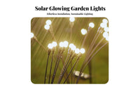 Waterproof Solar Glowing Lights Sways in the Wind LED Ground Stake Light Wireless Installation for Patio, Pathway, Yard
