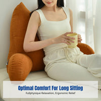 Bedside Backrest Pillow, Large Support, Ergonomic Neck Support, Removable Cover, Sofa, Reading Nook