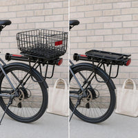 Bicycle Rear Basket with Rack for Mountain Bikes, Kids' Foldable Bikes, and Commuter Bicycles