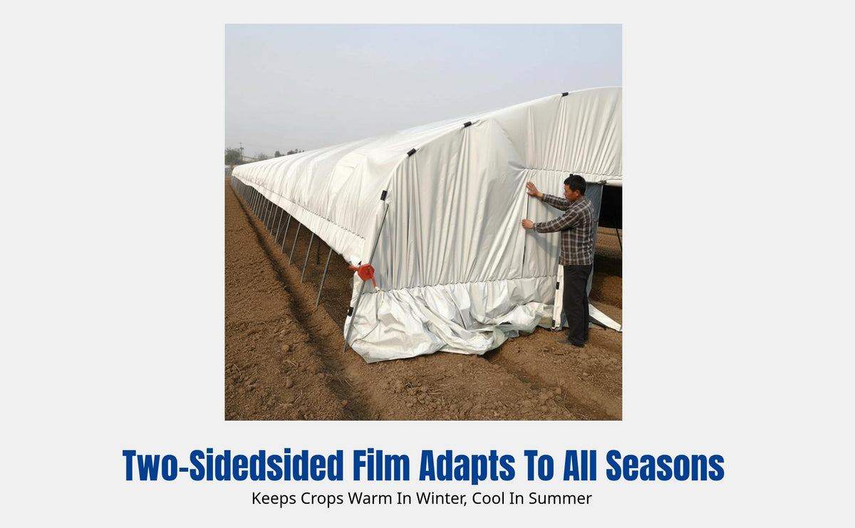 Greenhouse Dual-Color Film, PE Thickened, Heat Insulation, Aging Resistant, for Aquaculture, Mushroom, Silage, Pond Insulation