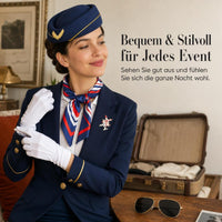 Halloween Pilot Captain Flight Attendant Cosplay Costume Set