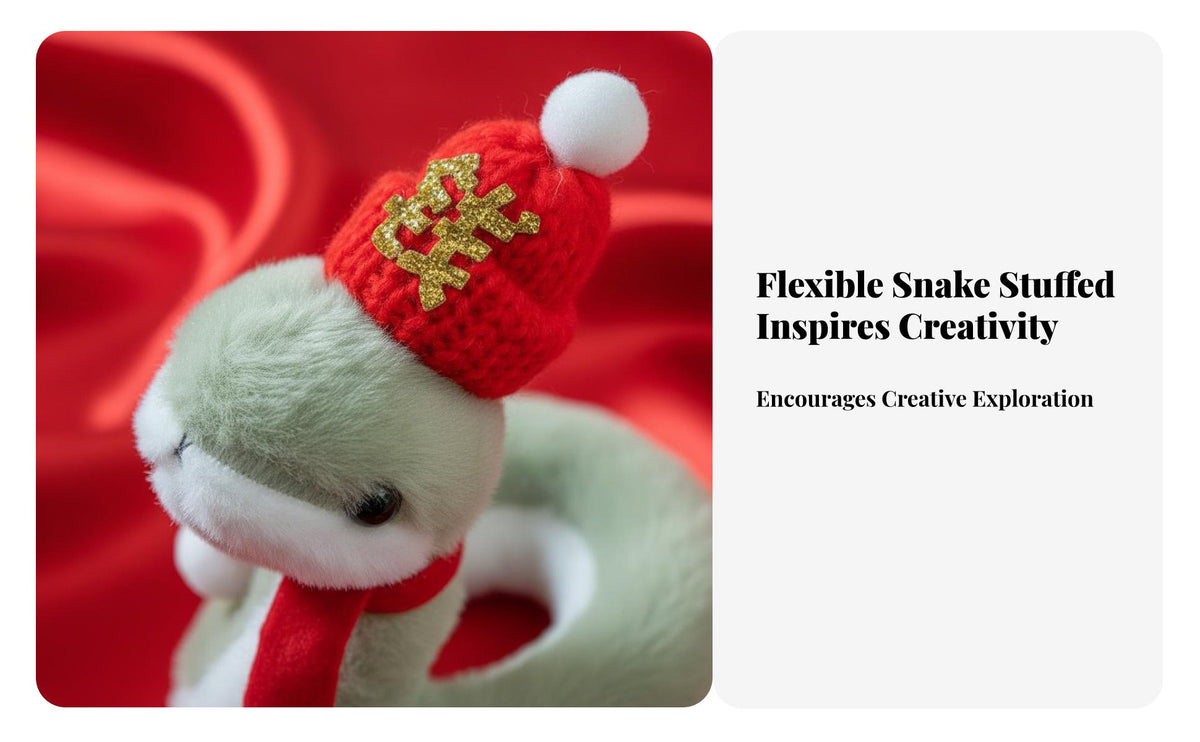 Stuffed Snake Doll with Hat Cute Design Soft Snake Toy Skin-Friendly Textile Home Decoration for Children, Teenagers, Desk Display, Bedroom