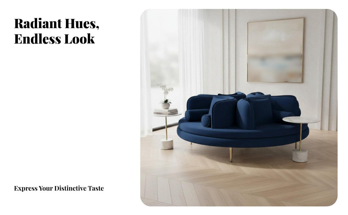 curved Shape Flower-inspiredShaped Couch Light Luxury Sofa Creative Design Lounge Seating Modern design for Interior Designers, Apartment Dwellers, Hotel Lobby, salon, Reception Area, community center