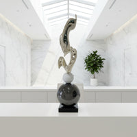 Abstract Sculpture Modern Fiberglass Sculpture Slender Entryway Ornament for Office Lobby