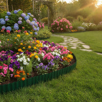 Wavy Garden Fence Edging Coiled Flexible Border Roll Decorative Plastic Garden Edging Rustproof for Gardeners, Homeowners, Flower Beds, Vegetable Patches