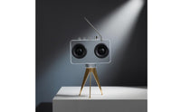 Tripod Radio Decor Angled Antenna Acrylic Radio Ornament Control Knobs Home Decoration