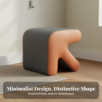 Unique Shape Arrow-Shaped Stool Space-Saving Design Upholstered Accent Stool Multi-Purpose Footstool Sturdy Construction for Apartment Dwellers, Homeowners, Adults, Living Room, Entryway, Bedroom, Office