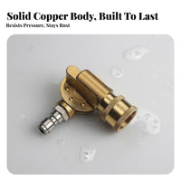 Cleans Hard-to-Reach Areas Pressure Washer Angle Adapter Long-Lasting Brass & Stainless Steel Pivoting Pressure Washer Coupler 180-Degree Rotation Quick Connect Angle Adapter Adjustable 7 Angles for Car Detailers