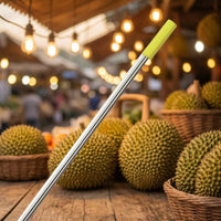 Durian Inspection Rod Stainless Steel Durian Testing Stick Farm Tool Rubber Tip Straight Shaft for Home Setting