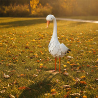 Outdoor Iron Goose Statue Freestanding Goose Garden Statue Decorative Lawn Decoration Farmhouse for Courtyard