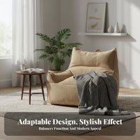 Soft and snug Single-Person Floor Lounger Modern Design Bean Bag No Assembly Required Lounge Chair Ergonomic Support for Young Adults, Students, Teenagers, Living Room, Bedroom, studying corner, Apartment