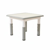 Multifunctional Square Plastic Play Table Rounded Corners Kids Multi-Activity Table Set Easy to Clean Children's Drawing Desk Anti-Slip Feet for Toddlers, Preschoolers, Kindergarten, Playroom
