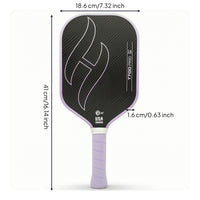 Carbon Fiber Pickleball Paddle Precision Pickleball Paddle with Carbon Fiber Face Racket Control Rotation for Beginners