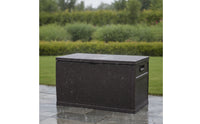 Patio Storage Box Rattan-Look Outdoor Storage Box Lockable for Yard, Balcony, Terrace