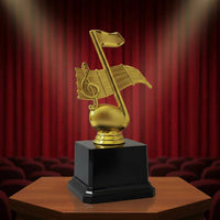 Souvenir Gift Golden Music Award Eye-Catching Design Gold Music Note Award Custom Engraving for Recitals