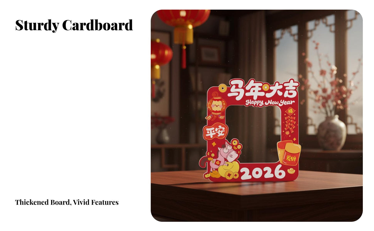 New Year Photo Frame Prop, Kids Handheld Foam Board, Festive Decor, Outdoor Setup